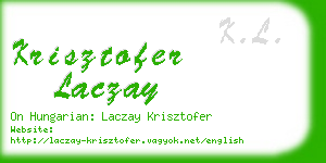 krisztofer laczay business card